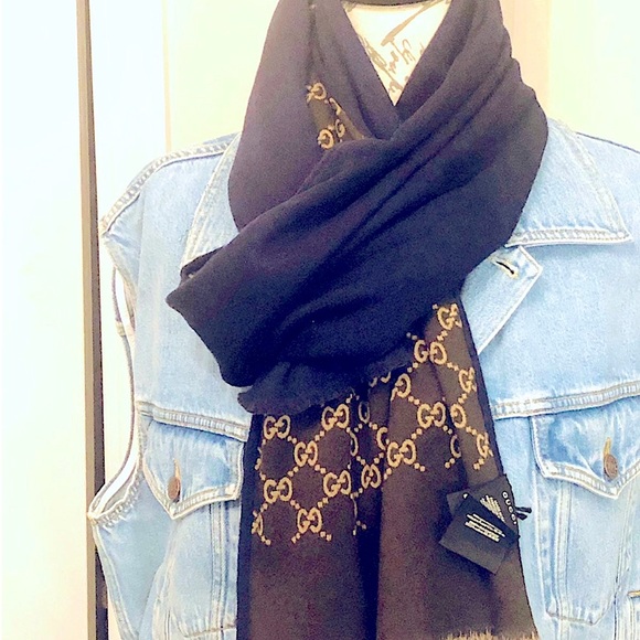 Gucci soft wool/silk Nippon scarf NWT unisex - Picture 6 of 8